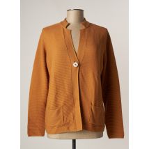OLSEN - Gilet manches longues marron en coton pour femme - Taille 46 - Modz
