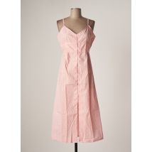 BIZANCE - Robe mi-longue rose en coton - Femme - Taille 36 - Modz