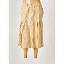 O.K.S - Jupe mi-longue beige en coton - Femme - Taille 42 - Modz
