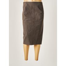 LA FABRIQUE - Jupe mi-longue marron en polyester - Femme - Taille 38 - Modz