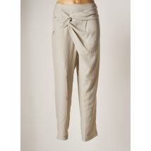 CREA CONCEPT - Pantalon droit beige en polyester pour femme - Taille 38 - Modz