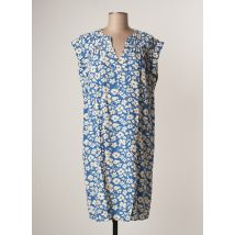 LAUREN VIDAL - Robe mi-longue bleu en polyester - Femme - Taille 40 - Modz