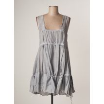 LAUREN VIDAL - Robe courte gris en coton - Femme - Taille 38 - Modz