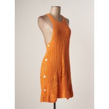 LAUREN VIDAL - Robe mi-longue orange en laine - Femme - Taille 38 - Modz