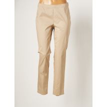 ROSSO 35 - Pantalon slim beige en coton - Femme - Taille 38 - Modz