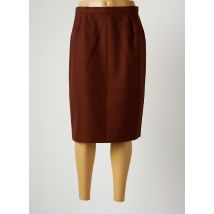 MISS HELEN - Jupe mi-longue marron en polyester - Femme - Taille 48 - Modz