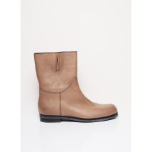 SANTONI - Bottines/Boots beige en cuir - Femme - Taille TU - Modz