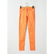 VILA - Pantalon slim orange en coton - Femme - Taille 34 - Modz