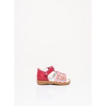 PATT'TOUCH - Sandales/Nu pieds rose en cuir - Fille - Taille 21 - Modz