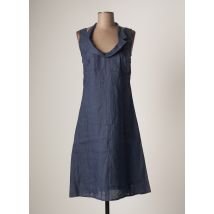 RODIKA - Robe mi-longue bleu en ramie - Femme - Taille 36 - Modz
