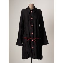 MADAME ZAZA OF MARSEILLE - Robe mi-longue noir en coton - Femme - Taille 40 - Modz