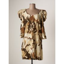 JEFF GALLANO - Robe courte marron en soie - Femme - Taille 36 - Modz