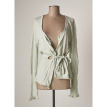 RIMINI - Gilet manches longues vert en coton - Femme - Taille 40 - Modz