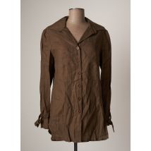 PATRICK MENDES - Tunique manches longues marron en lin - Femme - Taille 36 - Modz