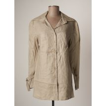 PATRICK MENDES - Tunique manches longues beige en lin - Femme - Taille 38 - Modz