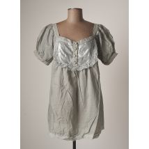 IN LOVE - Tunique manches courtes gris en coton - Femme - Taille 38 - Modz