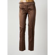 PATRICK MENDES - Pantalon droit marron en coton - Femme - Taille 36 - Modz