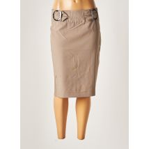 ABSOLU - Jupe mi-longue beige en polyester - Femme - Taille 38 - Modz