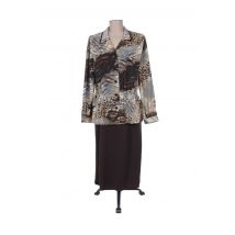 REGINE - Ensemble robe marron en polyester - Femme - Taille 42 - Modz