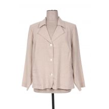 FRANCOISE F - Blazer beige en polyester - Femme - Taille 56 - Modz