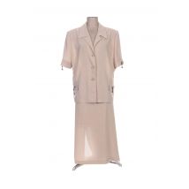 C.S CREATIONS - Veste/jupe beige en polyester - Femme - Taille 48 - Modz