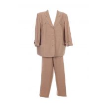REGINE - Veste/pantalon beige en polyester - Femme - Taille 60 - Modz