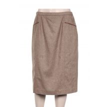 PAUPORTÉ - Jupe mi-longue beige en laine - Femme - Taille 40 - Modz