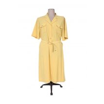 REGINE - Robe mi-longue jaune en polyester - Femme - Taille 56 - Modz