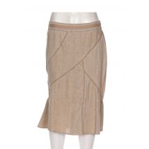 ELENA MIRO - Jupe mi-longue marron en lin - Femme - Taille 40 - Modz