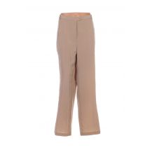 FRANK WALDER PANTALONS FEMME DE COULEUR BEIGE - Grande Taille