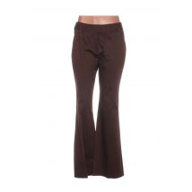 ANTONELLE - Pantalon casual marron en coton - Femme - Taille 42 - Modz