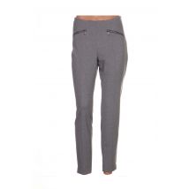 LEBEK - Pantalon 7/8 gris en viscose - Femme - Taille 42 - Modz