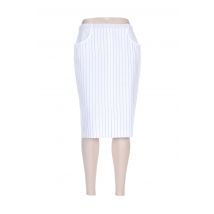 PAUPORTÉ - Jupe mi-longue gris en coton - Femme - Taille 52 - Modz