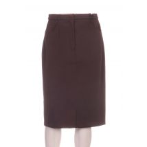 CLAUDE BAUER - Jupe mi-longue marron en polyester - Femme - Taille 40 - Modz