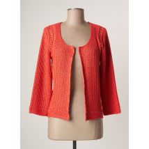 DANEVA - Gilet manches longues orange en acrylique - Femme - Taille 36 - Modz