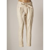 SUMMUM - Pantalon slim beige en lin - Femme - Taille 40 - Modz