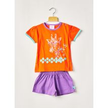 ROSE POMME - Pyjashort orange en coton - Fille - Taille TU - Modz