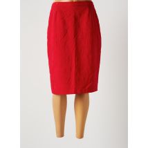GRIFFON - Jupe mi-longue rouge en coton - Femme - Taille 40 - Modz