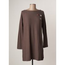 OBEY PROPAGANDA - Robe pull marron en polyester - Femme - Taille 36 - Modz