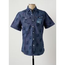 G STAR - Chemise manches courtes bleu en coton - Homme - Taille S - Modz