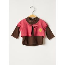 TAPIOCA - T-shirt marron en coton - Fille - Taille TU - Modz