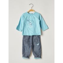 3 POMMES - Ensemble pantalon bleu en coton - Fille - Taille TU - Modz