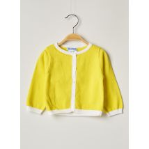 JACADI PARIS - Gilet manches longues jaune en coton - Fille - Taille TU - Modz