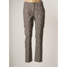 LE PETIT BAIGNEUR - Pantalon chino marron en polyester - Femme - Taille 38 - Modz