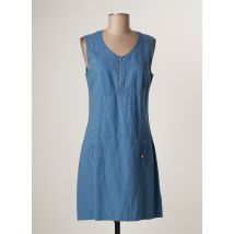 MERI & ESCA - Robe mi-longue bleu en lin - Femme - Taille 40 - Modz