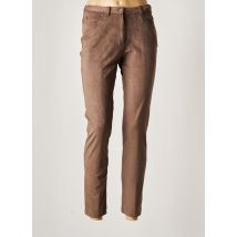 MERI & ESCA - Pantalon slim marron en polyester - Femme - Taille 40 - Modz