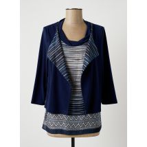 MERI & ESCA - Top bleu en viscose - Femme - Taille 40 - Modz