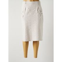 FRANCE RIVOIRE - Jupe mi-longue beige en coton - Femme - Taille 40 - Modz