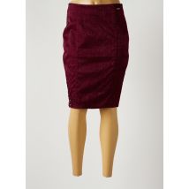 LUNA - Jupe mi-longue rouge en coton - Femme - Taille 40 - Modz