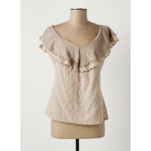 LUNA - Top marron en coton - Femme - Taille 38 - Modz